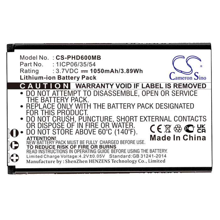 DeTeWe Vision 4000 Baby Monitor Replacement Battery