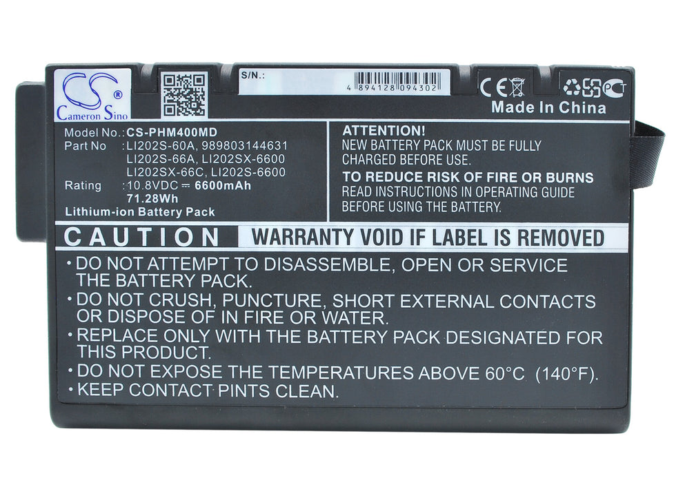 Acterna MTS-8000 6600mAh Medical Replacement Battery