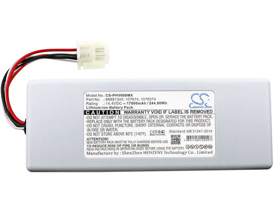 Philips Respirateur V60 Respirateur V60S Respironics V60 Respironics V60S 17000mAh Medical Replacement Battery