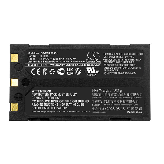 Trotech SeeSnake micro CA-300,SeeSnake micro explorer Thermal Camera Replacement Battery