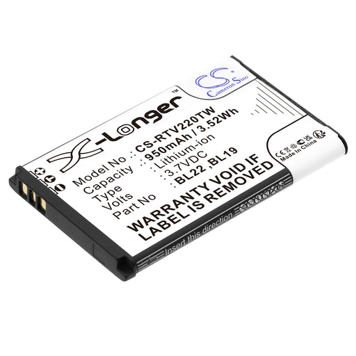 Retevis RT22 RT22S DT22 RT622 RT15 RT19 RT619 Two Way Radio Replacement Battery