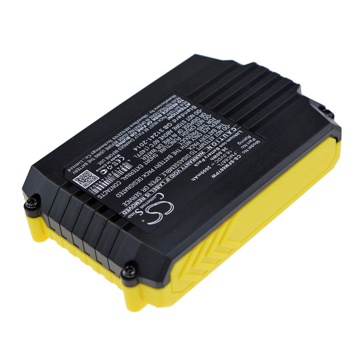 Black & Decker ASD18 Typ 1 ASD18 Typ 2 ASD184 Typ 1 ASD184 Typ 2 ASL186 H1 ASL186K ASL188 H1 ASL188K BCD0 2000mAh Black Power Tool Replacement Battery