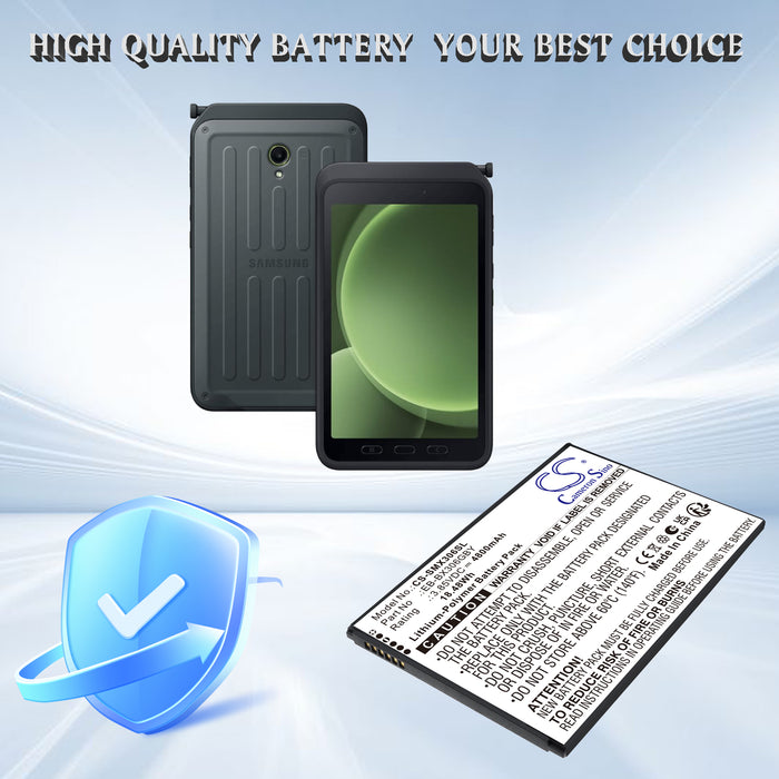 Samsung Galaxy Tab Active 5  WiFi ,Galaxy Tab Active 5 5G,SM-X300,SM-X306,SM-X306B Tablet Replacement Battery
