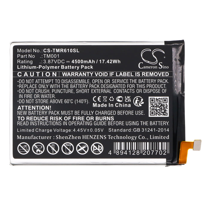 Technaxx Revvl 6 Pro 5G TMAF035G Revvl V Plus 5G Mobile Phone Replacement Battery