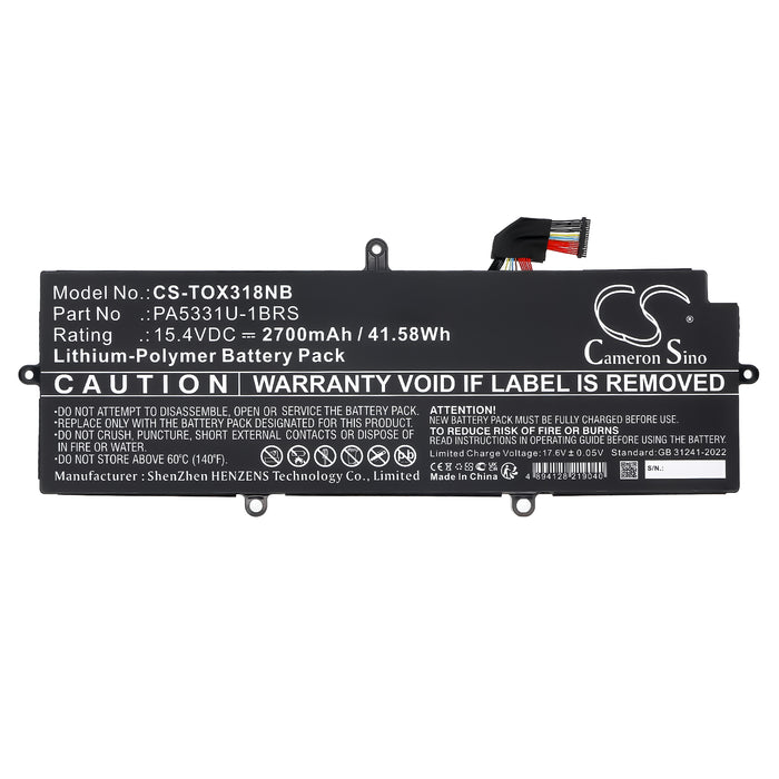 Toshiba Dynabook Portege A30 Dynabook Portege A30-E-10K Dynabook Portege A30-E-10N Dynabook Portege A30-E-11E  Laptop and Notebook Replacement Battery