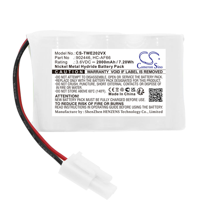 TWINBIRD HC-E202 HC-E202W HC-E22C HC-EB02 HC-EB02W HC-R20 Vacuum Replacement Battery