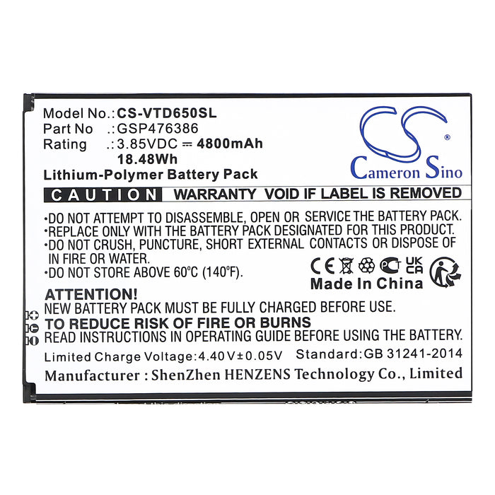 Verizon HD65Plus HD65 + Mobile Phone Replacement Battery