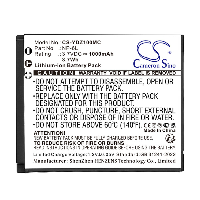 Minolta MND20,MND23 Camera Replacement Battery