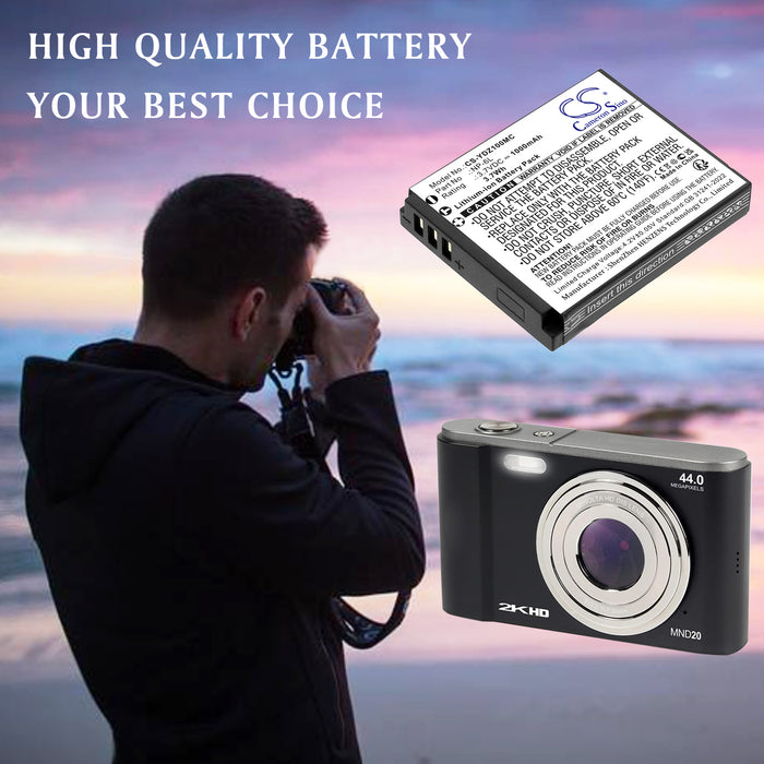 Generic FHD 1080P 44MP Digital Camera Camera Replacement Battery