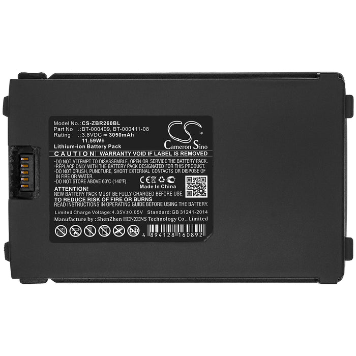 Zebra TC21,TC26,TC26AK,TC210,TC210K 3050mAh Barcode Replacement Battery