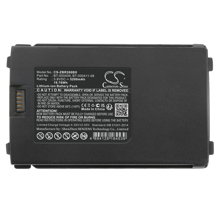 Zebra TC21,TC26,TC26AK,TC210,TC210K Barcode Replacement Battery