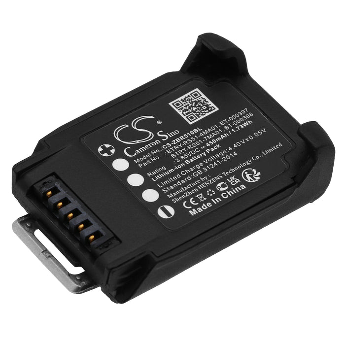 Zebra RS51,RS5100,RS5100 Ring Scanner,RS5100 2D Bluetooth Ring Scanner 450mAh Barcode Replacement Battery
