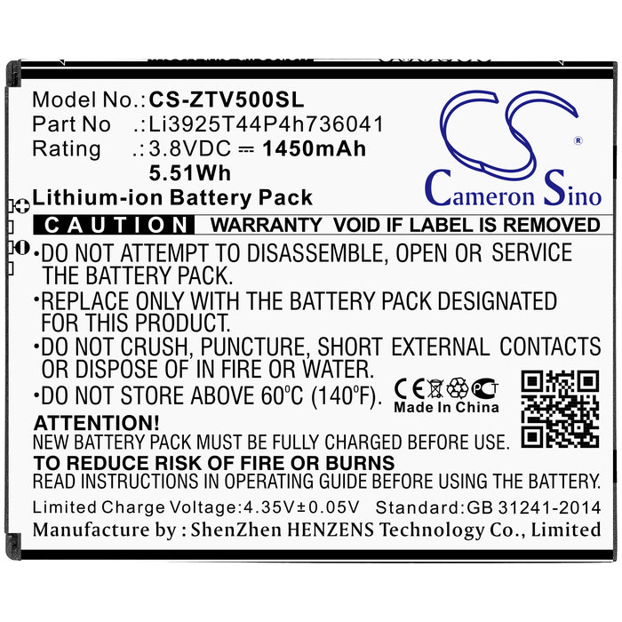 ZTE Blade Vantage Blade Vantage 5 VZW-Z839PP Z839 Z855 Mobile Phone Replacement Battery