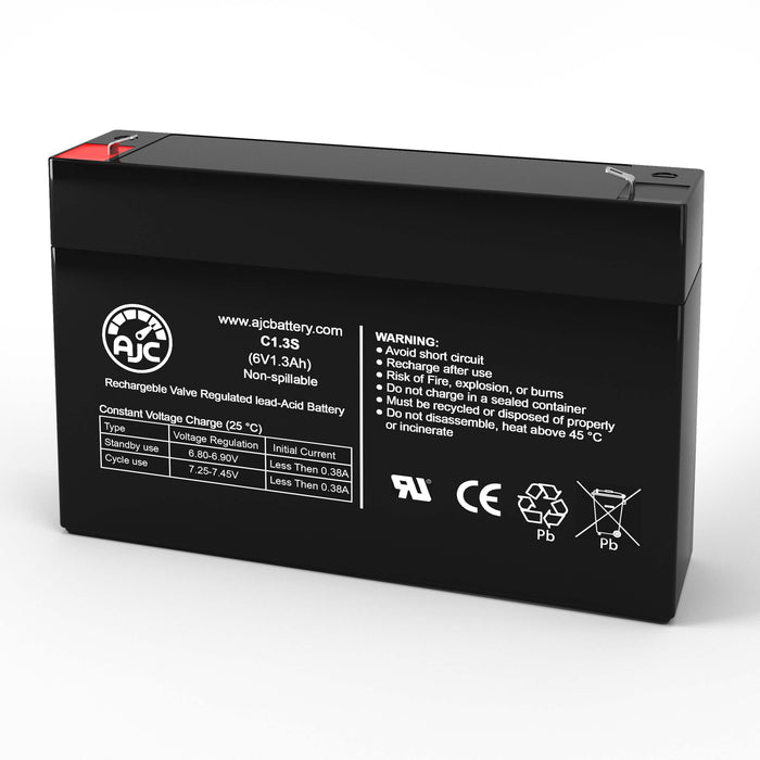 MK ES1.2-6 (6V 1.3AH) 6V 1.3Ah Wheelchair Replacement Battery
