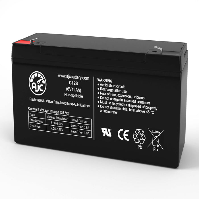 Big Beam 2IL24S10-7 6V 12Ah Emergency Light Replacement Battery
