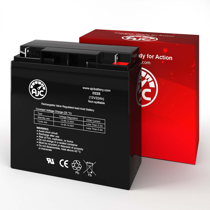 AJC Battery Brand Replacement for a SLAA12-22NB 12V 22Ah UPS Replacement Battery-2