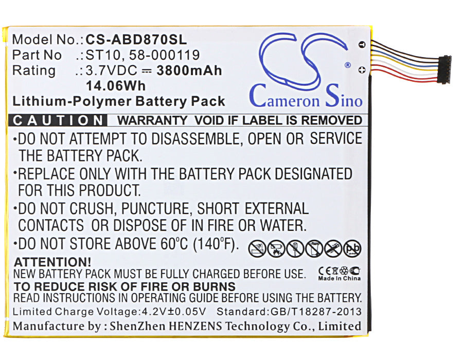 Amazon B00VKIY9RG Kindle Fire HD 10 Kindle Fire HD 10.1 SR87CV SR87MC Tablet Replacement Battery-4