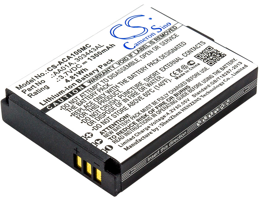 Activeon CX GOLD DKA10W-B DX LKA10W-B LX Replacement Battery-main