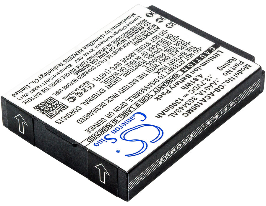 Activeon CX GOLD DKA10W-B DX LKA10W-B LX Camera Replacement Battery-2