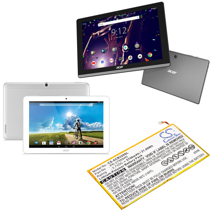 Acer A3-A40 A3-A50 A3-A50-K3HP A5008 A6003 B3-A30 B3-A30-K359 B3-A30-K6ZH B3-A40FHD-K1MZ Iconia One 10 Iconia One 10 B3-A20 Tablet Replacement Battery-6