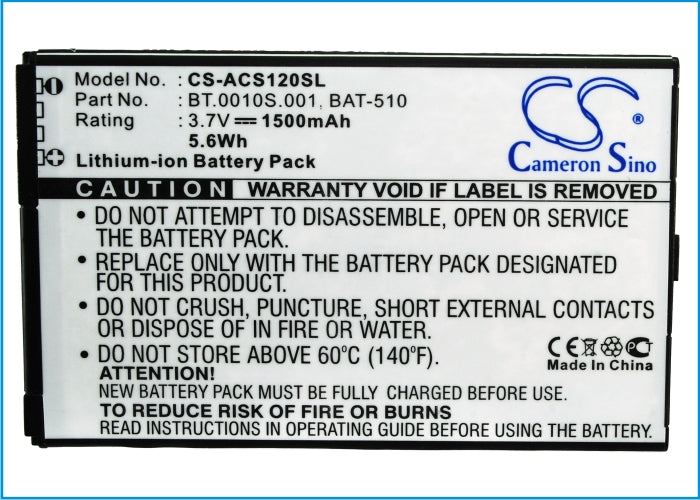 Acer Liquid Metal MT S120 Mobile Phone Replacement Battery-5