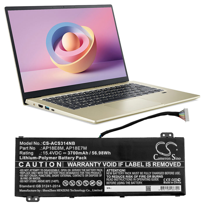 Acer Aspire 7 715-74G-52MV Aspire 7 A715-74 Aspire 7 A715-74G-52BP Aspire 7 A715-74G-52MV Aspire 7 A715-74G-54 Laptop and Notebook Replacement Battery-5