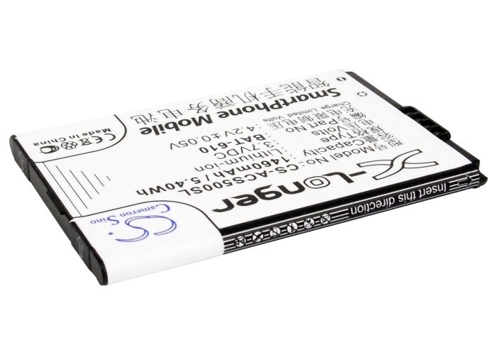 Acer Cloud Mobile CloudMobile S500 S500 Mobile Phone Replacement Battery-2