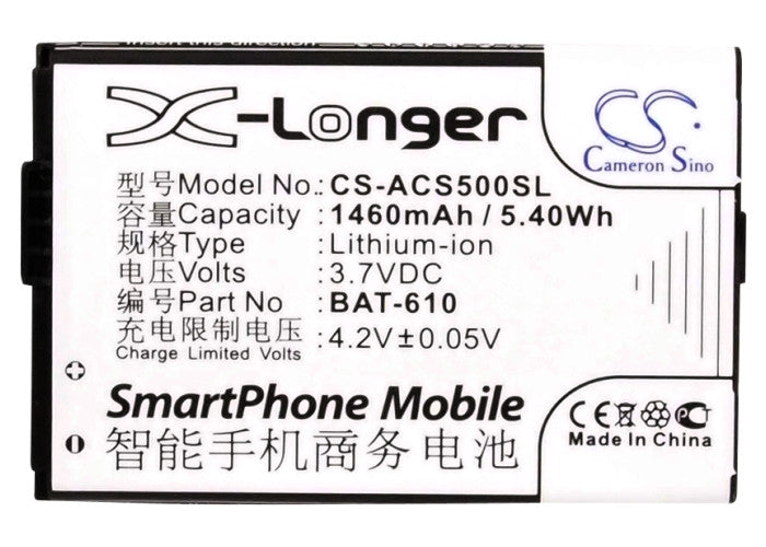 Acer Cloud Mobile CloudMobile S500 S500 Mobile Phone Replacement Battery-5