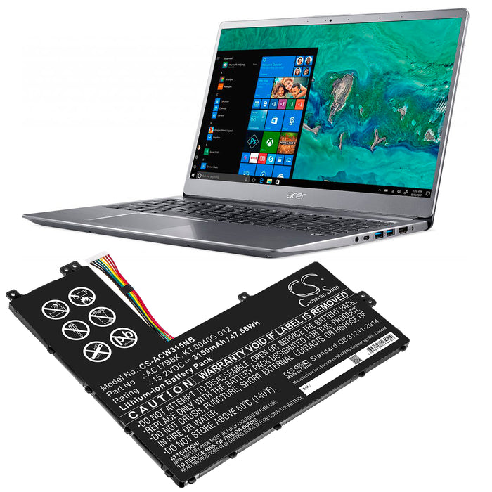 Acer SF315-52G-51HV SF315-52G-55EW SF315-52G-55UW SF315-52G-58R7 Swift 3 SF315-5 Swift 3 SF315-52-30DU Swift 3 Laptop and Notebook Replacement Battery-5