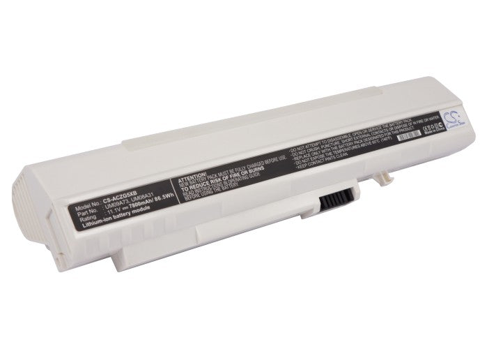 Gateway LT1000 LT1001 LT1001G LT1001 White 7800mAh Replacement Battery-main