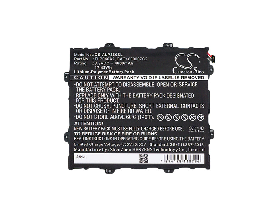 Alcatel One Touch POP 10 One Touch POP 10 (9.6) One Touch POP 10 9.6 OT-P360X Tablet Replacement Battery-5