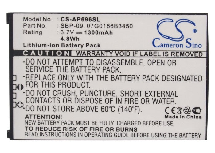 Asus Mypal A626 MyPal A686 Mypal A696 PDA Replacement Battery-5