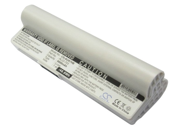 Asus Eee PC 701SD Eee PC 701SDX Eee  White 6600mAh Replacement Battery-main