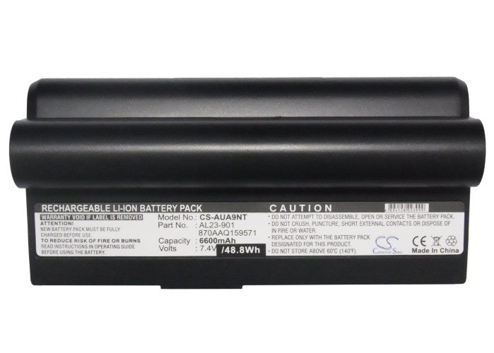 Asus Eee PC 1000 Eee PC 1000H Eee PC 1000HA Eee PC 1000HD Eee PC 1000HE Eee PC 1200 Eee PC 901 E 6600mAh Black Laptop and Notebook Replacement Battery-5