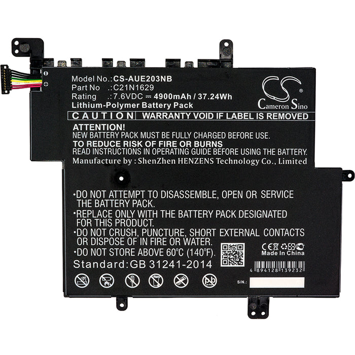 Asus E203 E203MA E203MA-0021B E203MA-0091AN4000 E203MA-0101EN4000 E203MA-1A E203MA-1B E203MA-1E E203MA-4000 E2 Laptop and Notebook Replacement Battery-3