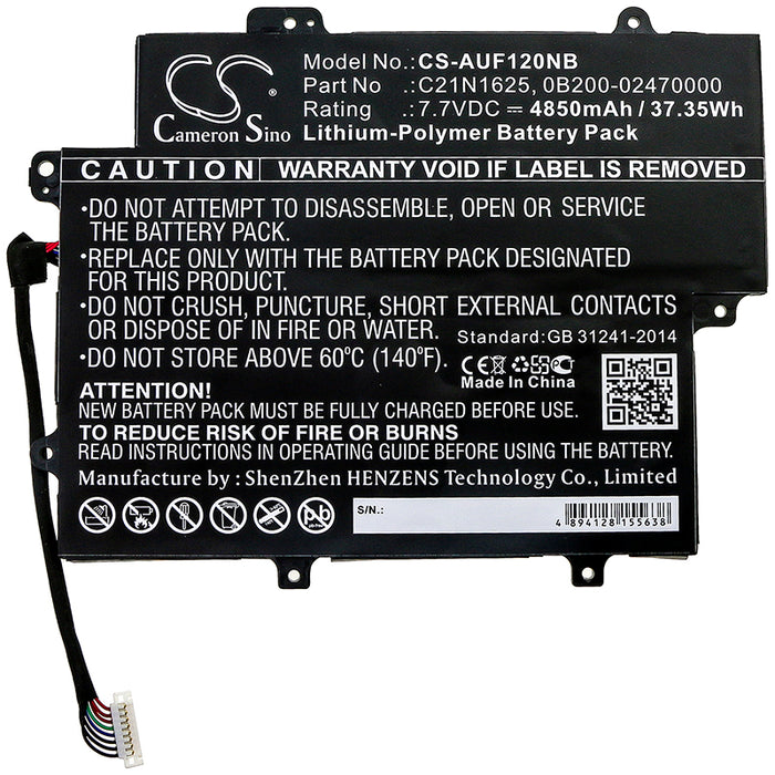 Asus TP203NA TP203NA-1E TP203NA-1G TP203NA-1K VivoBook Flip 12 TP203NA VivoBook Flip 12 TP203NA-BP025 VivoBook Laptop and Notebook Replacement Battery-3