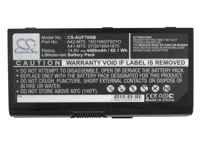 Asus F70 F70s F70sl G71 G71g G71G-A1 G71gx G71G-X1 G71GX-7S008K G71GX-7S022 G71Gx-X2 G71v G71V-7S036C G71V-7T0 Laptop and Notebook Replacement Battery-5