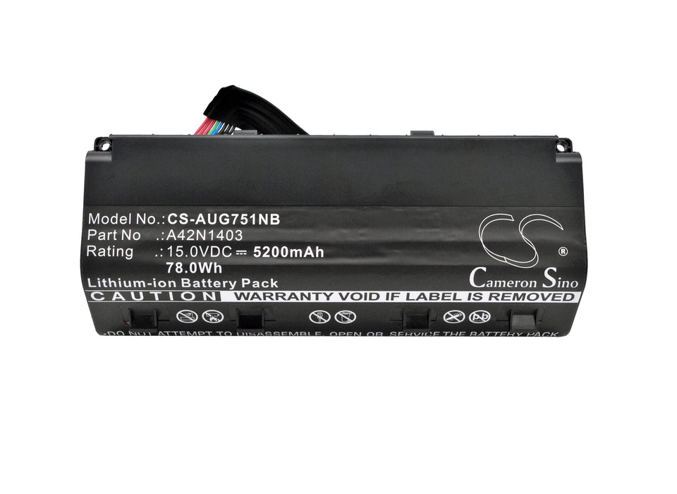 Asus G751 G751J G751J-BHI7T25 G751JL-BSi7T28 G751JM G751JT G751JY GFX71 GFX71J GFX71JM GFX71JT GFX71JY GFX71JY Laptop and Notebook Replacement Battery-5