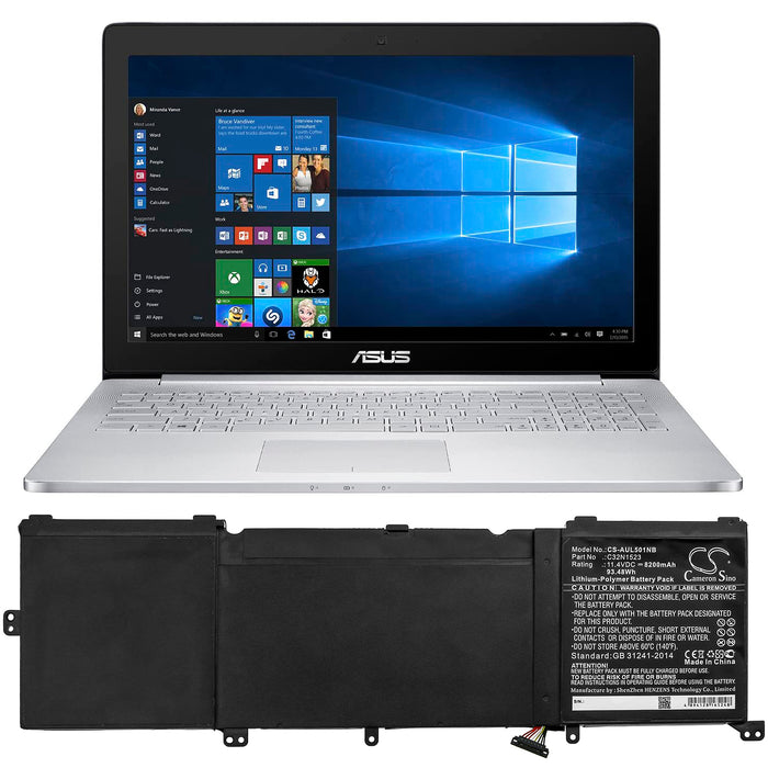 Asus N501L UX501VW-F1020 UX501VW-FY010T UX501VW-FY057R UX501VW-FY062T UX501VW-FY102R UX501VW-FY144T UX501VW-FY Laptop and Notebook Replacement Battery-5