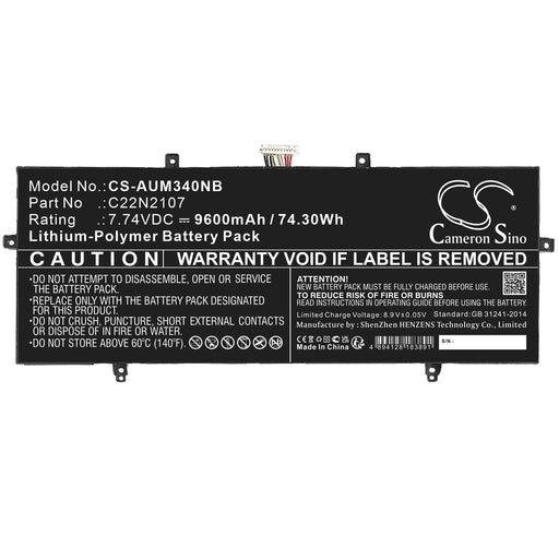 Asus Zenbook 14 2022 UX4302ZA ZenBook 14 OLED UM3402 ZenBook 14 OLED UM3402DA ZenBook 14 OLED UM3402MA ZenBook Laptop and Notebook Replacement Battery