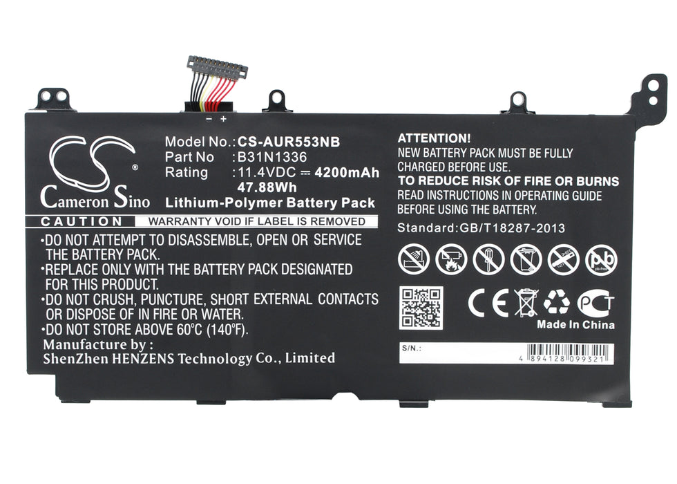 Asus A551LN K551LA Serie K551LA-XX235D K551LA-XX31 Replacement Battery-main