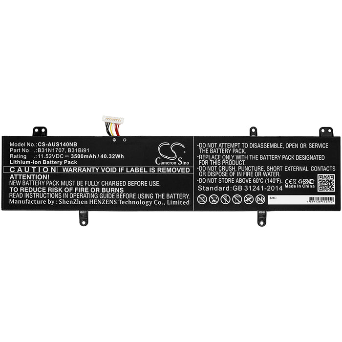 Asus A411UF F411UF P1410UF S4100V S4100VN8550U S410U S410UA S410UF S410UN S410UQ S4200UF Vivobook 411UN Vivobo Laptop and Notebook Replacement Battery-3