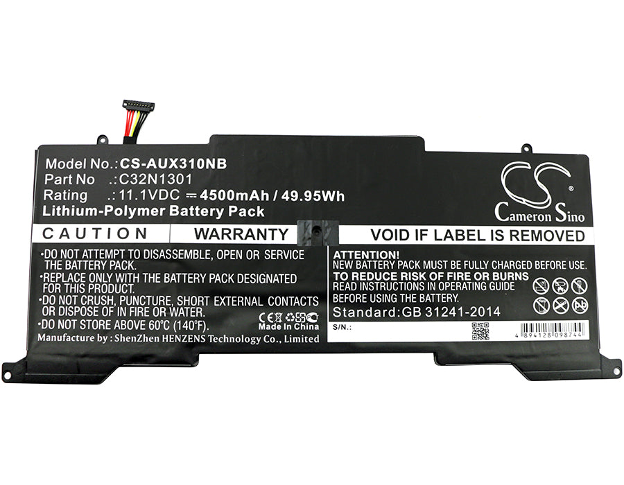 Asus UX31L UX31LA UX31LA-0132A4500U UX31LA-0161A4200U UX31LA-1A UX31LA-2A UX31LA-C4018H UX31LA-C4026H UX31LA-C Laptop and Notebook Replacement Battery-5