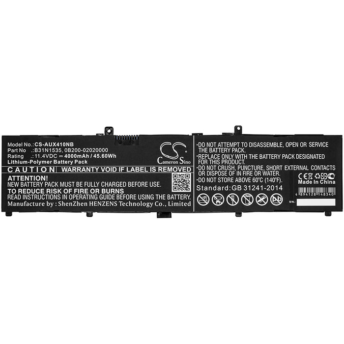 Asus UX310 UX310UA UX310UA-1A UX310UA-1C UX310UA-FB035T UX310UA-FB038T UX310UA-FB097T UX310UA-FC106R UX310UA-F Laptop and Notebook Replacement Battery-3