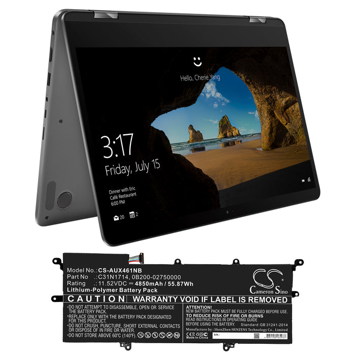 Asus UX461 UX461FA UX461FA-1A UX461FA-1C UX461FN UX461FN-1A UX461FN-1C UX461UA UX461UA-1A UX461UA-1C UX461UN U Laptop and Notebook Replacement Battery-5