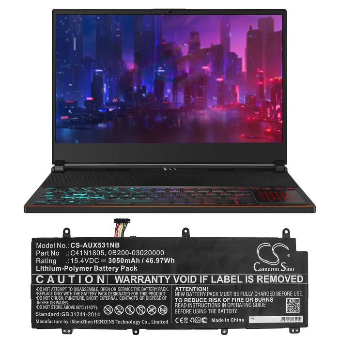Asus GX531 GX531GM GX531GS GX531GX ROG Zephyrus S GX531 ROG Zephyrus S GX531GM ROG Zephyrus S GX531GM-BH71 ROG Laptop and Notebook Replacement Battery-5