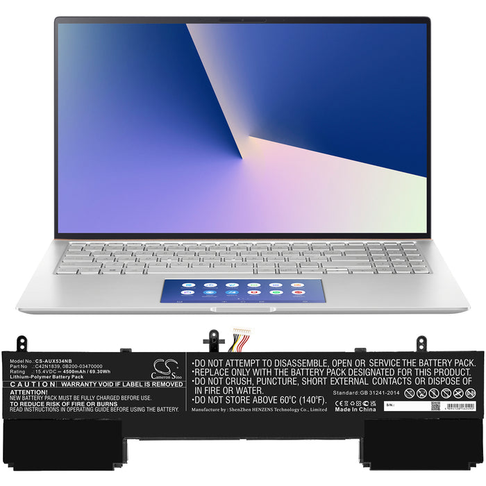 Asus UX534FA UX534FT UX534FT-0043B8565U UX534FT-78D15AB UX534FT-A7601T UX534FT-A7621TS UX534FT-A9002T UX534FT- Laptop and Notebook Replacement Battery-5