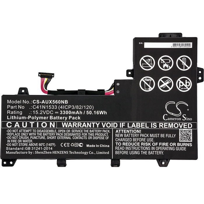 Asus Q524U Q524UQ-BBI7T14 Q534U Q534UX-B UX560UQ Laptop and Notebook Replacement Battery-3
