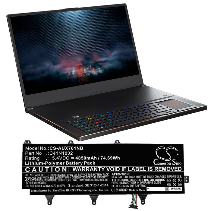 Asus GX701G GX701GV-EV016T GX701GV-EV052T GX701GW-EV056T GX701GWR GX701GX-EV001T GX701GX-EV007T GX701GX-EV009T Laptop and Notebook Replacement Battery-5