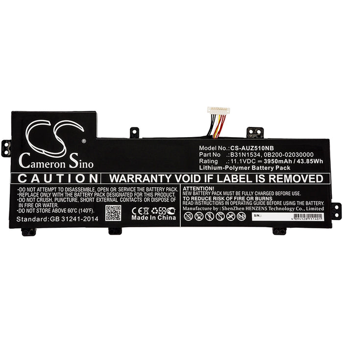 Asus UX510UW UX510UW1A UX510UW-1A UX510UW-CN044T UX510UWRB71 UX510UW-RB71 UX510UX UX510UX1A UX510UX-1A UX510UX Laptop and Notebook Replacement Battery-3